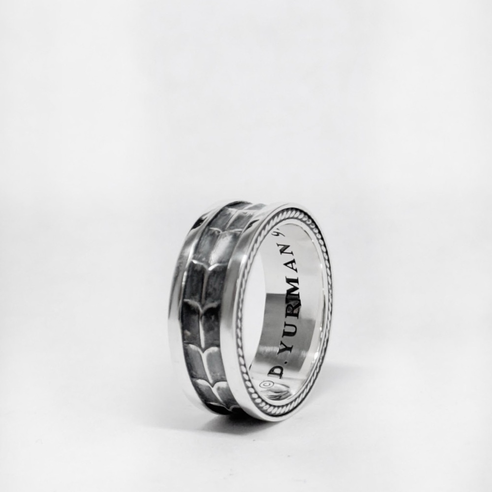 - ✨David Yurman Sterling Silver Men's Band | D.Y. Armory Collection | SZ10…